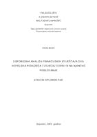 Usporedna analiza financijskih izvještaja dva hotelska poduzeća i utjecaj COVID-19 na  njihovo poslovanje