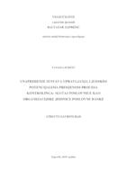 Unapređenje sustava upravljanja ljudskim potencijalima primjenom procesa kontrolinga: slučaj poslovnice kao organizacijske jedinice poslovne banke