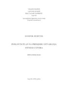 Poslovni plan na primjeru otvaranja fitness centra