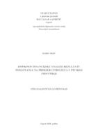 Doprinos financijske analize rezultatu poslovanja na primjeru poduzeća u pivskoj industriji