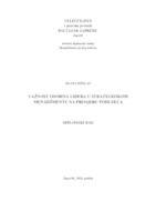 prikaz prve stranice dokumenta Važnost osobina lidera u strategijskom menadžmentu na primjeru poduzeća
