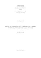 prikaz prve stranice dokumenta Potencijali marketinške komunikacije u svrhu povećanja posjećenosti kazališta u Republici Hrvatskoj