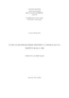 prikaz prve stranice dokumenta Utjecaj demografskih trendova i migracija na tržište rada u Republici Hrvatskoj
